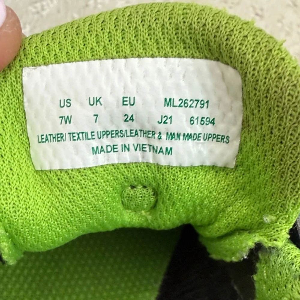 Merrell Kids Blue and Lime Green Hook-and-Loop Sneakers
